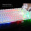 Rainbow Backlight USB Wired Gaming Keyboard 2400DPI LED Mouse Combo with Mouse Pad 4