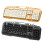 (White) Colorful Backlight Alloy Panel USB Wired Gaming Keyboard 2400DPI LED Gaming Mouse Combo 2