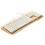 (White) Colorful Backlight Alloy Panel USB Wired Gaming Keyboard 2400DPI LED Gaming Mouse Combo 10