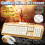 (White) Colorful Backlight Alloy Panel USB Wired Gaming Keyboard 2400DPI LED Gaming Mouse Combo 4