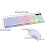 (Black) Waterproof 104key LED USB Wired Gaming Keyboard & 1000DPI Mouse Combo Set Multi-Colored Changing Backlight Mouse for Computer Desktop Notebook 9