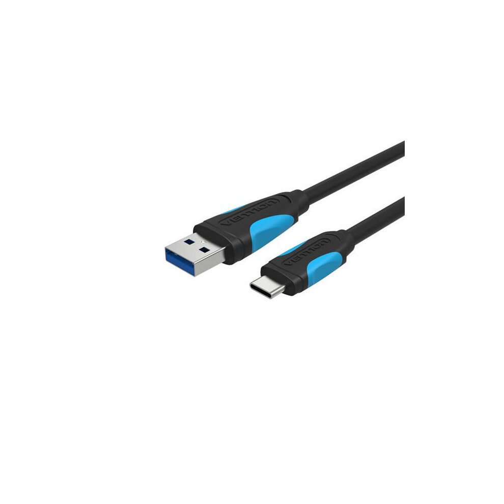 (0.5M) Usb3.0 Type-C Flat Data Sync Charge Cable For Pc Smartphone Table Black 6112212777862