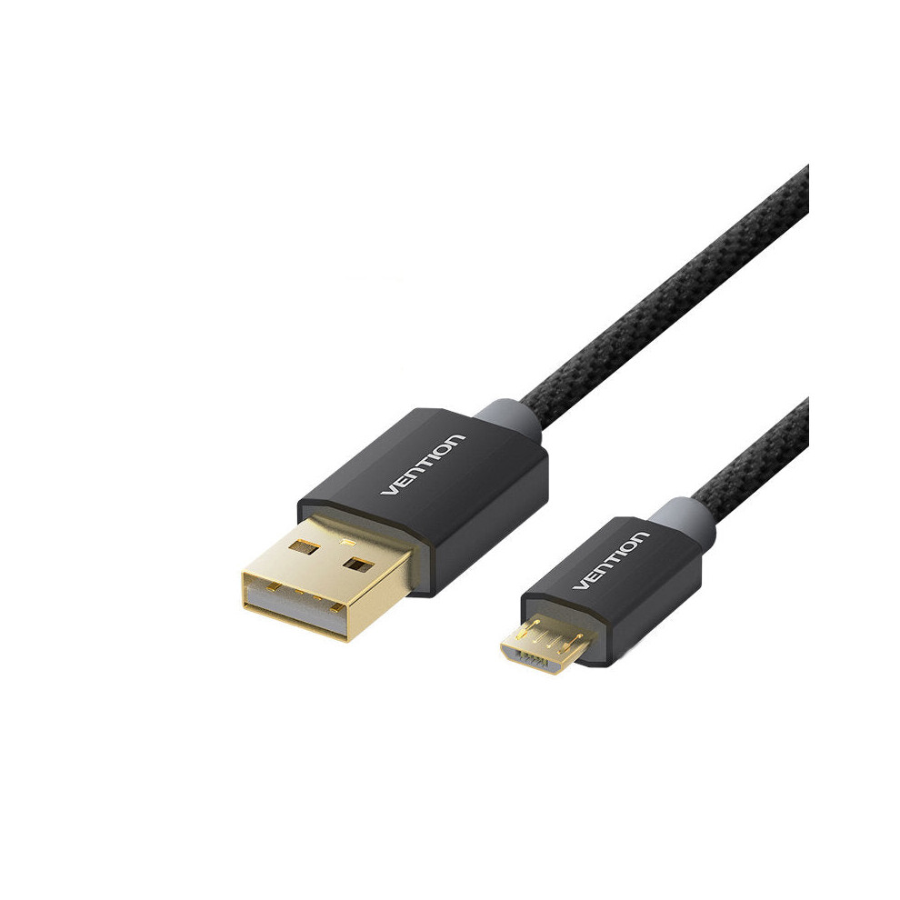 (Black) Micro USB 2.0 Data Line Charger Cable for Samsung Galaxy S4 Huawei Android Phone