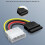 SATA Power Cable 4 PIN IDE SATA Splitter 0.2m HDD SDD Cable for Computer Connection 6