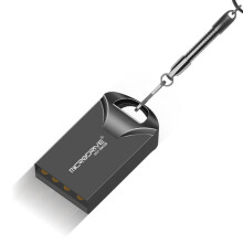 (Black, 64GB) Micro Drive USB 2.0 Mini USB Metal U Disk 16GB 32G 64GB 128GB Flash Drive Waterproof USB Stick Pendrive High Speed Flash Disk with Metal Key chain