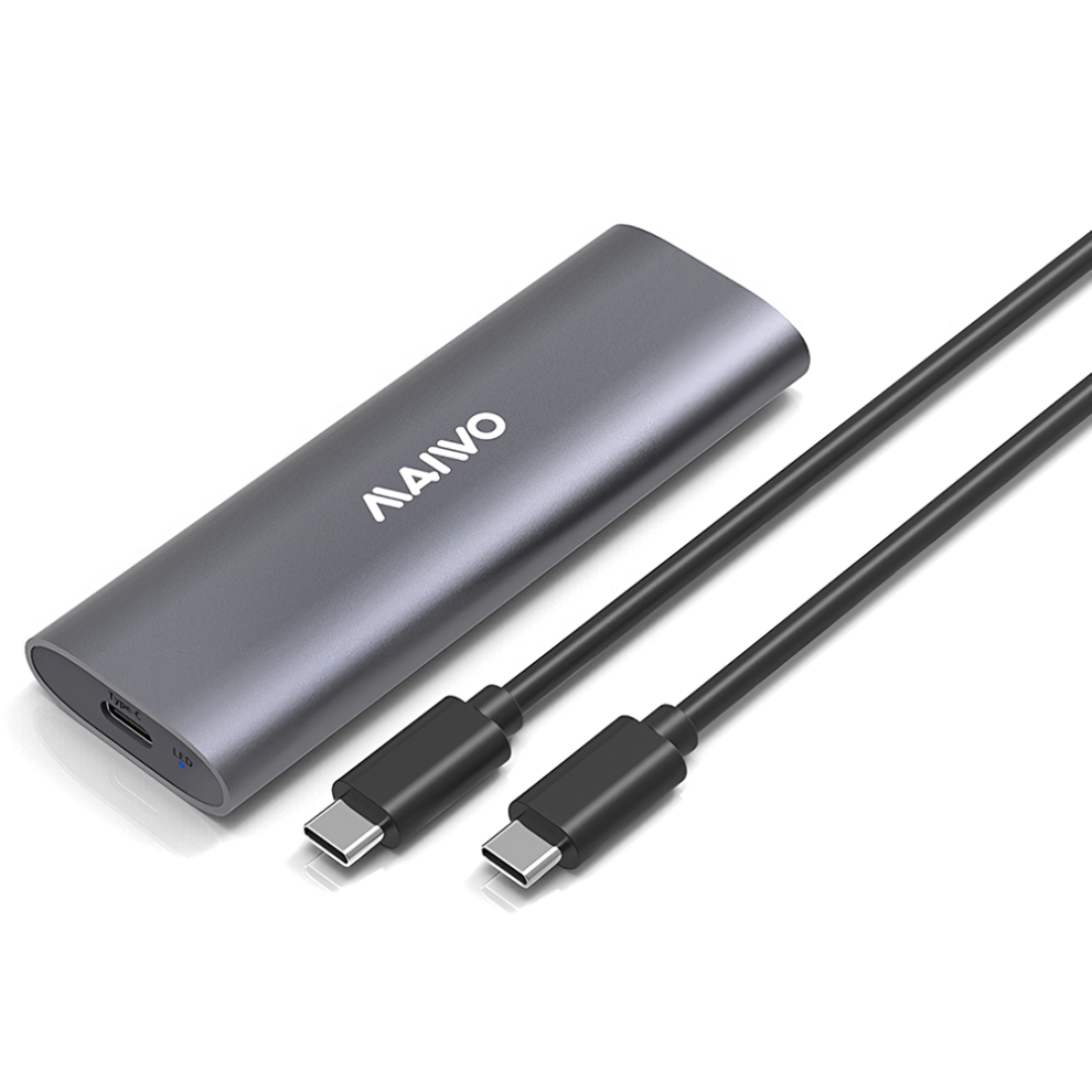 (Removable type-c  C to C cable) M.2 Dual Protocol NVME SATA Hard Drive Enclosure 10Gbps Type-C USB3.1 GEN2 SSD Hard Disk Box