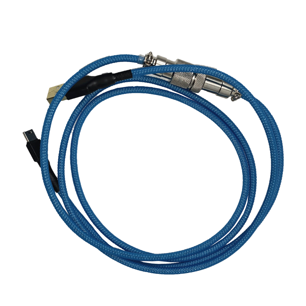 (Blue) Aviation Plug Mechanical Keyboard Data Cable Connector Gh60 96 Mini Usb Interface Blue 6112212782927