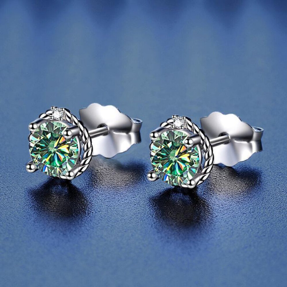 (aquamarine, 0.5CT and 0.5CT) Tancise 925 Sterling Silver Moissanite   Earrings Drop Earrings For Women Wedding Party Gifts