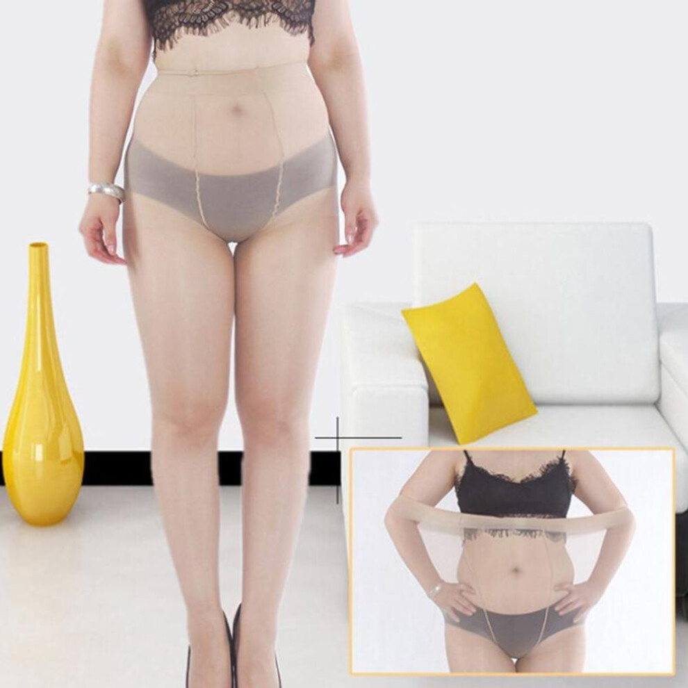 (nude) Sexy Women Super Thin Plus Fat Plus Size 200 Kg Anti-hook Pantyhose Fat Stockings