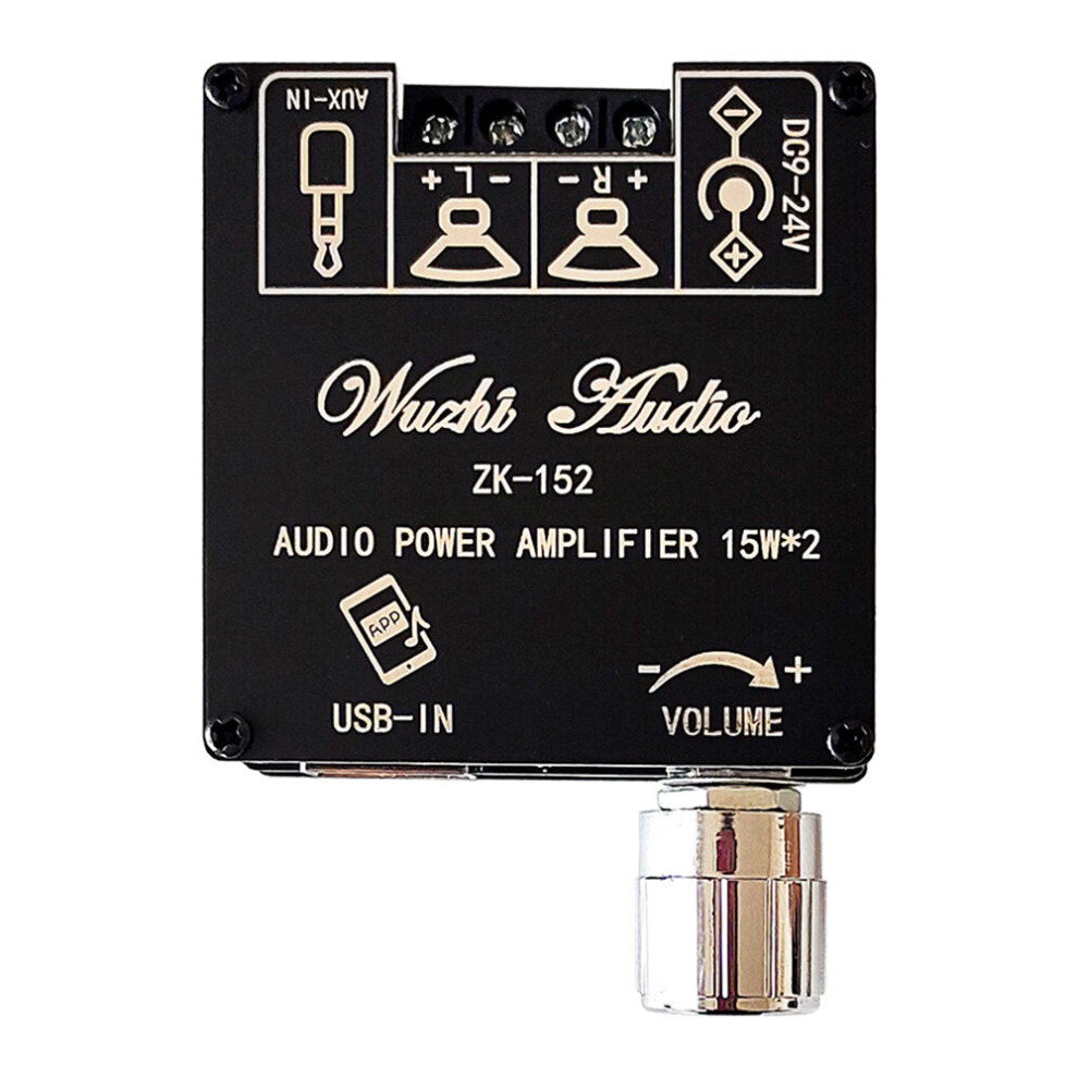 Bluetooth 5.1 Audio Digital Power Amplifier Board Module 2.0 Stereo Dual Channel 15W+15W