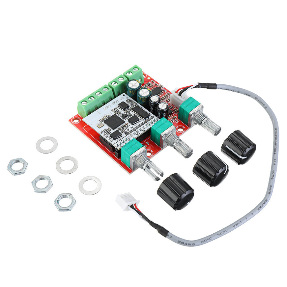 15Wx2 + 30W 2.1 Channel Bluetooth Subwoofer Amplifier Speaker Board Digital Active Lossless Computer Sound Amplifier DC 8-20V