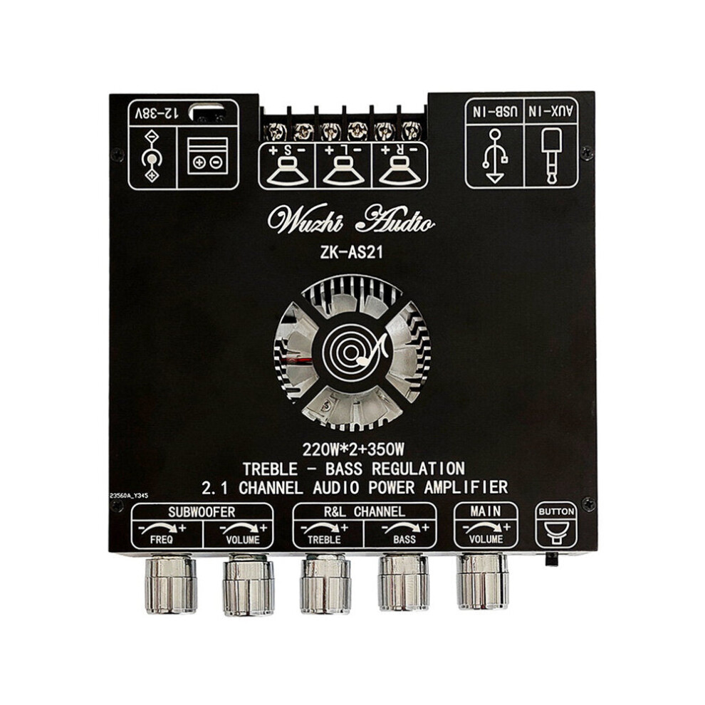 2.1 Channel Bluetooth 5.0 Digital Amplifier Board Module High-low Tone Subwoofer 220W*2+350W