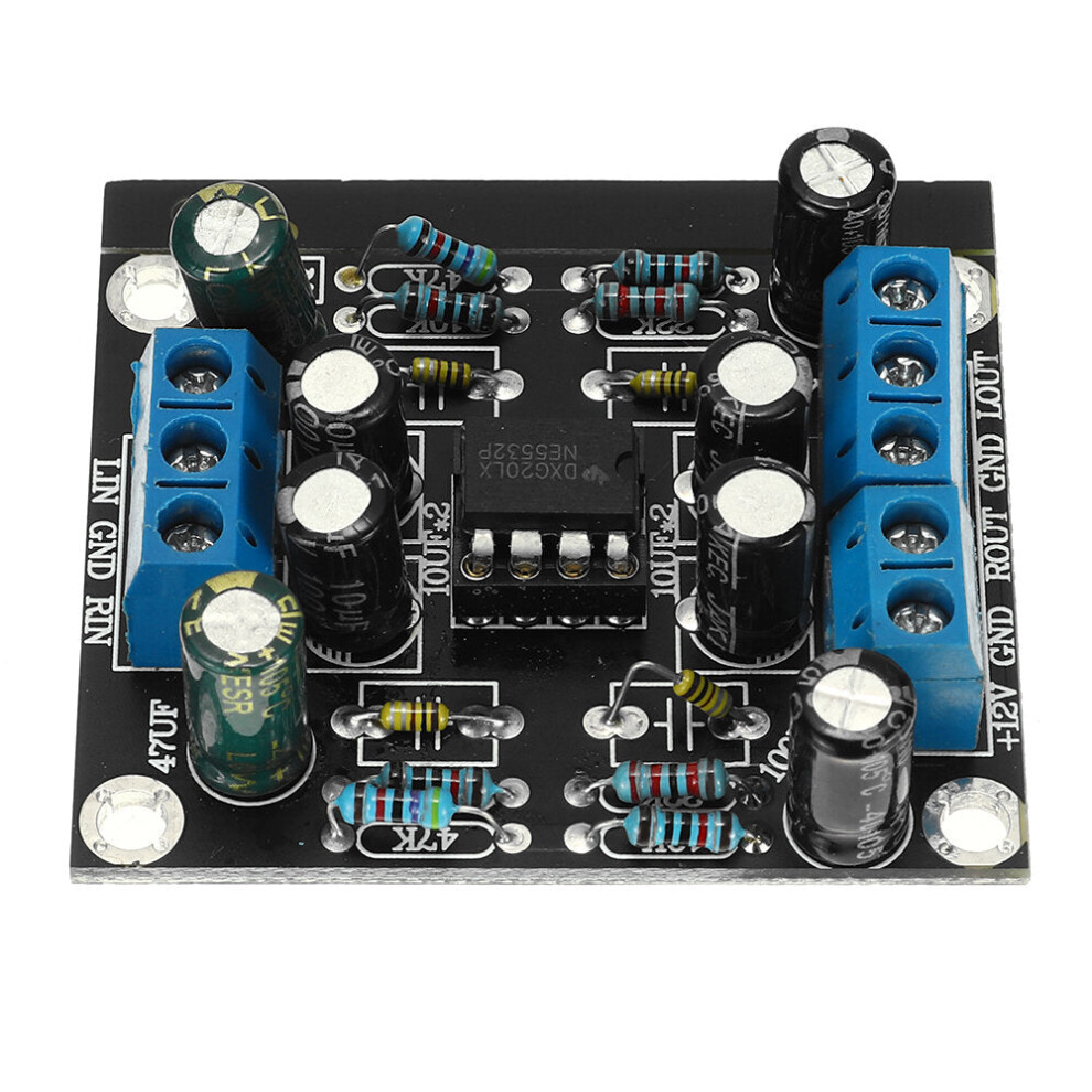 Version Single-power Dual-channel Pre-amplifier Capacitor Module Finished Board for Automobiles
