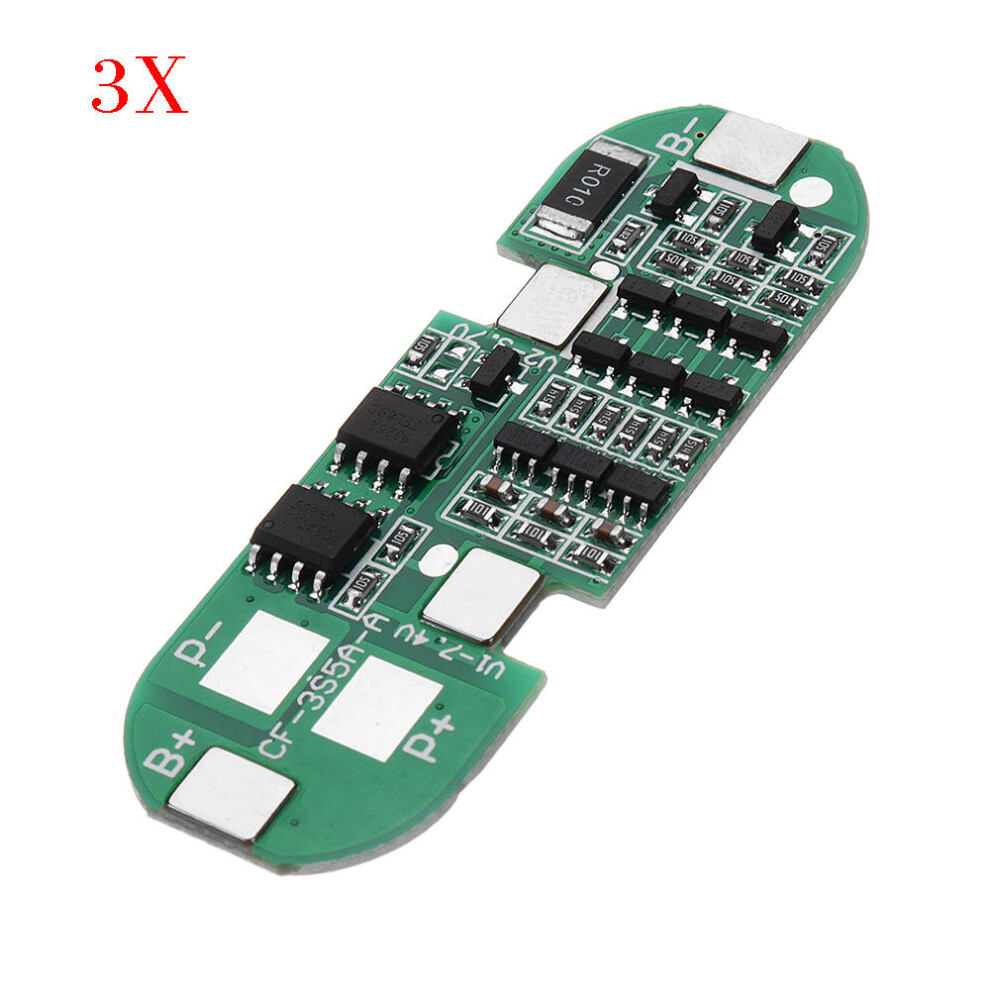 3pcs Three String DC 12V Lithium Battery Protection Board Charging Protection Module