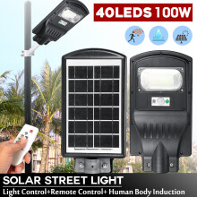 30W LED Solar Light PIR Induction Outdoor Street Wall Lamp + Remote Control