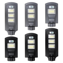(Black, 450LED) 320/640/950W 150/300/450LED LED Solar Street Light PIR Motion Sensor Outdoor Wall Lamp
