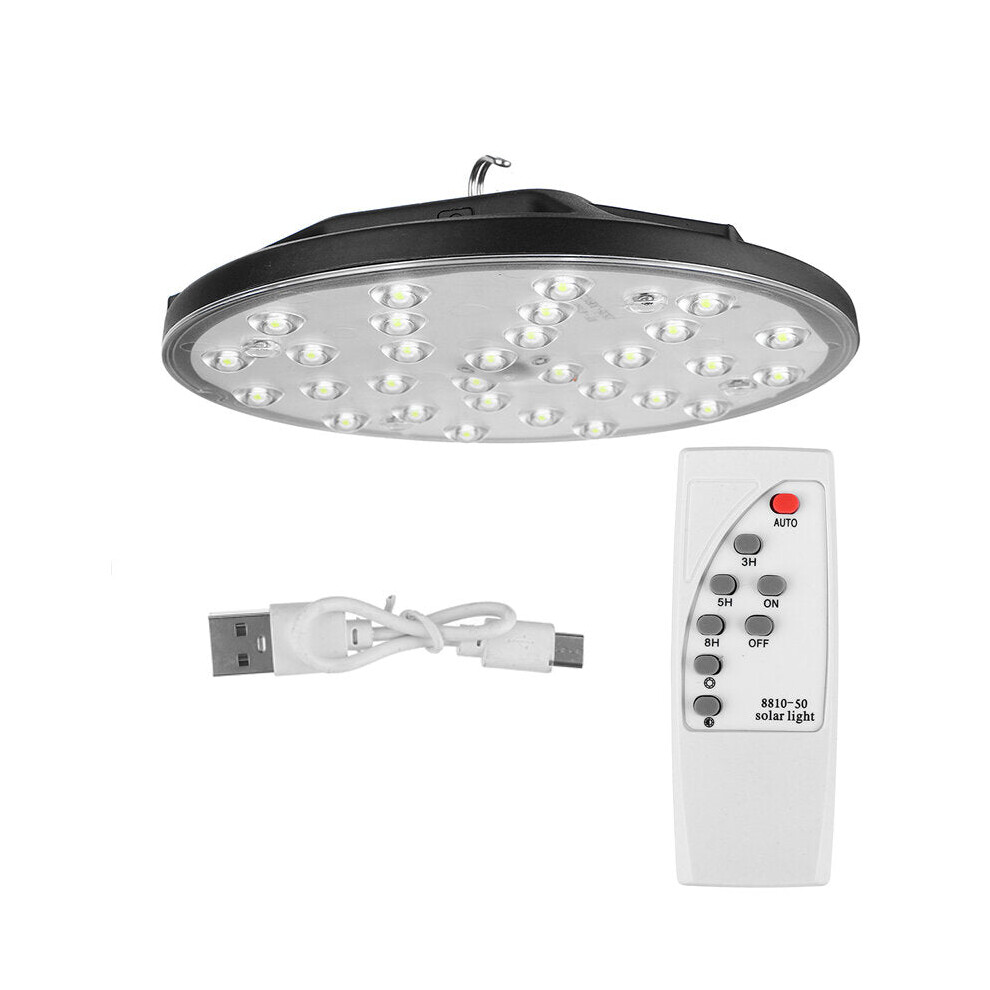 (Lamp+Remote Control) LED Solar Camping Tent Light Garden Hooking Floodlight Outdoor Lamp With Remote Control