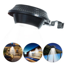 (Black, Light Sensor) 12 LEDs Solar Lamp Outdoor Trough Fence Lamp Waterproof Light/Motion Sensor