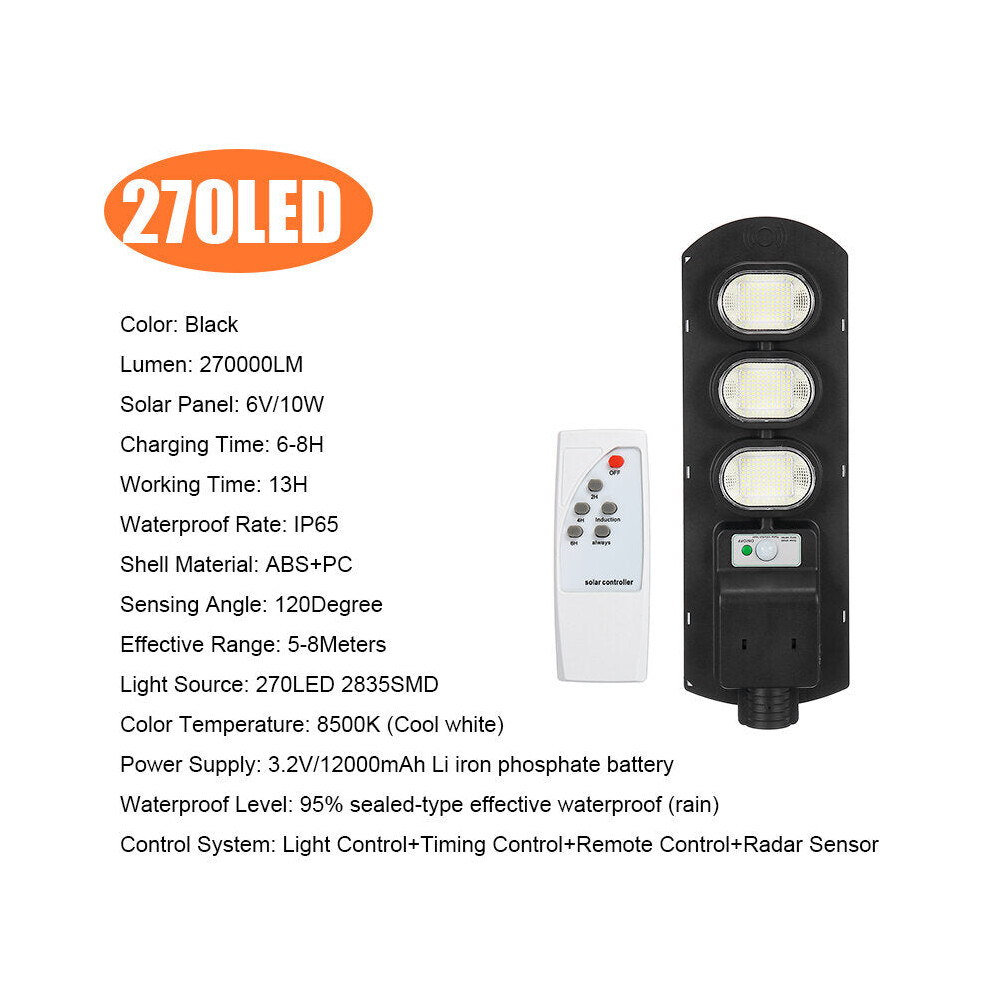 (270LED) 90/180/270/360/450LED Solar Street Light IP65 PIR Motion Sensor Wall Lamp+Timing Function+Remote Control-image-OPC-PFZRFYH-NEW