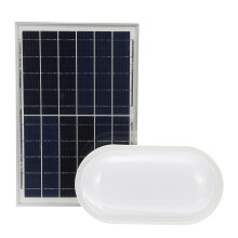 (15W) 15W/25W Solar LED Ceiling Lamp Soft Light Effect Oval Bulb Waterproof Garage 2