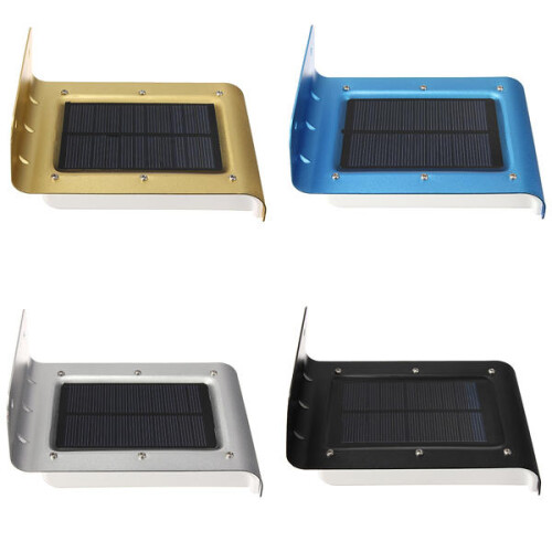 (Silver) 16 LED Solar Power Voice Sensor Wall Light Garden Yard Lamp Waterproof 1
