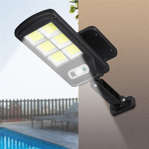 (Type E) LED COB Solar Wall Light Garden Security Street Lamp PIR Motion Sensor + Remote 2
