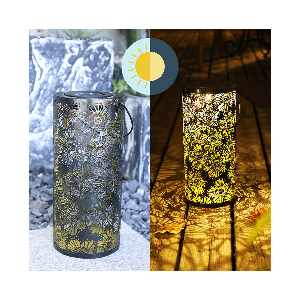 Solar Power Flower Lantern LED Lamp Garden Light Outdoor Landscape Decorative