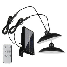 (White Light, 2 Lamps) 30W LED Split Solar Light Outdoor Waterproof Wall Lamp Sunlight Powered for Garden Street with Remote Control