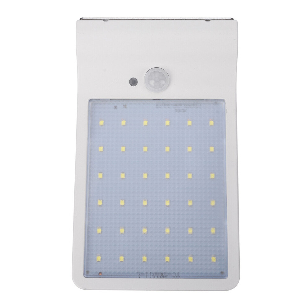 (White) 36 LED Wall Solar Motion Sensor Street Light Garden Lamp Security Outdoor