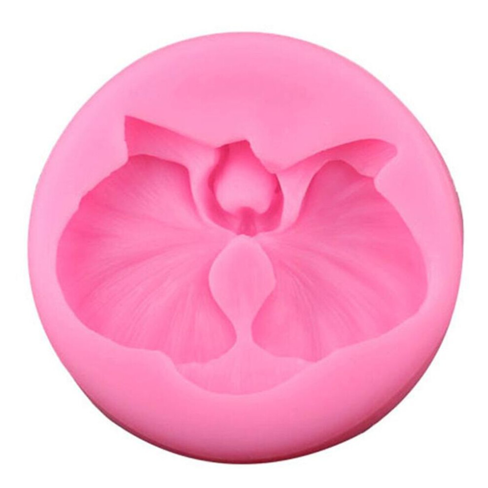 (pink) Orchid Flower Silicone Mold Fondant Mould Diy Cake Decorating Chocolate Moulds