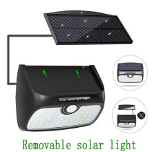 (Without Remote Controller) 48LED Removable Solar Light PIR Street Light Three Modes Waterproof Lamp for Outdoor Garden Wall Street