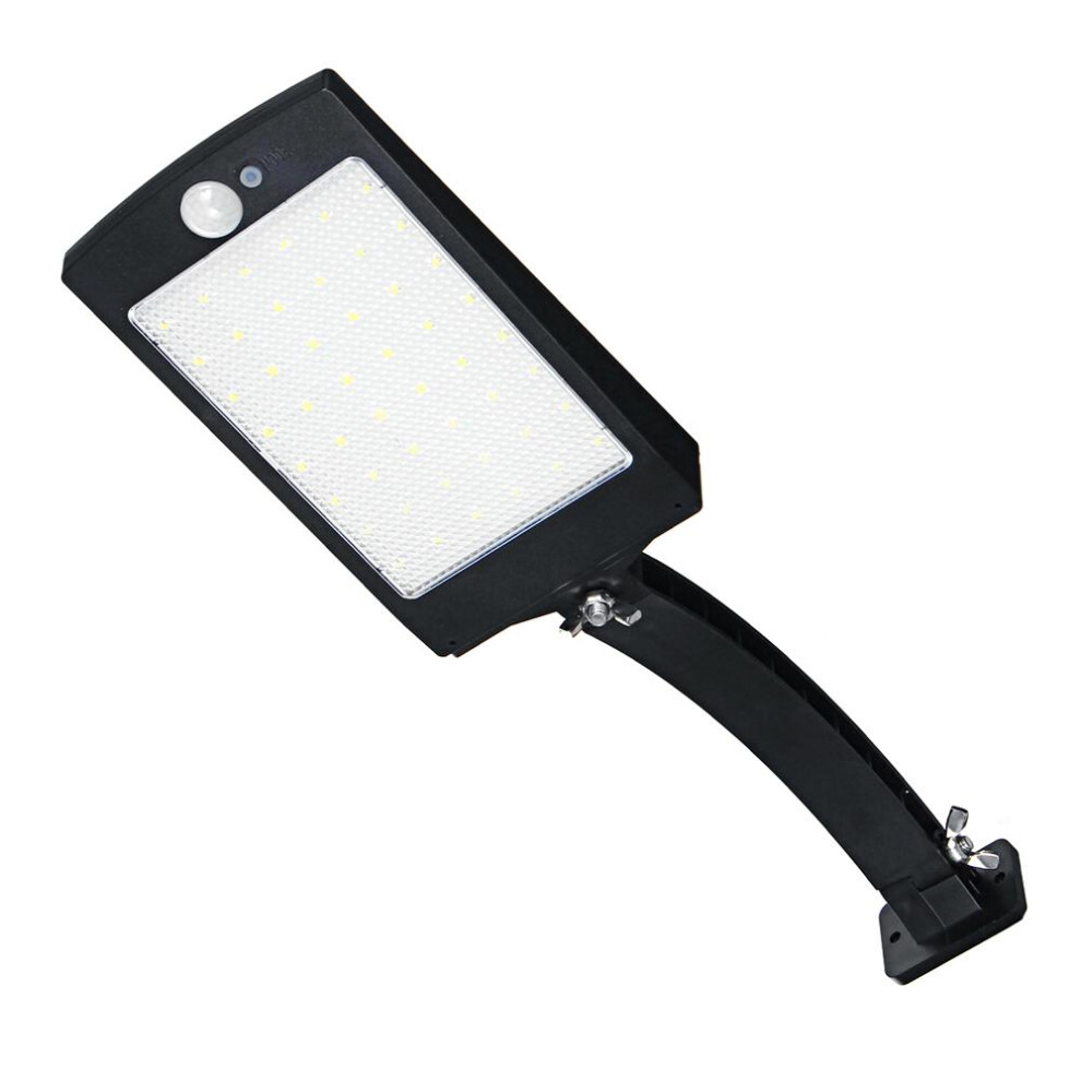 (Black, With Remote) 48 LED Solar Street Light PIR Motion Sensor Lamp Garden Home Outdoor