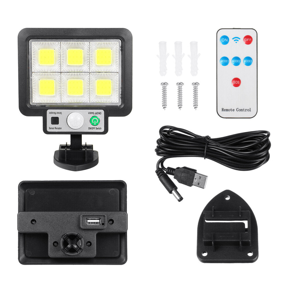 (With remote control, JX-F56) 56/72 COB Split LED Solar Power Street Light PIR Motion Sensor Security Wall Lamp Waterproof Outdoor Garden with Remote Control