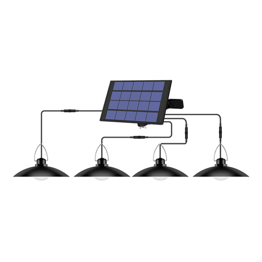 (White, 4 Heads) Adjustable Solar Wall Lights Outdoor Waterproof Switch Garden Yard Pathway Lamp Waterproof IP65