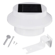 (White, White) Solar Powered LED Fence Light Outdoor Waterproof Wall Garden Lamp for Corridor Street