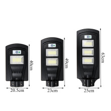 (Black, 150LED) 150/300/450LED Solar Street Light PIR Motion Sensor Outdoor Garden Road Wall Lamp