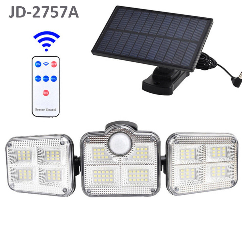 (JD-2757A) 122LED Solar Walkway Lights 3 Modes Motion Sensor Outdoor Garden Street Lamp Adjustable