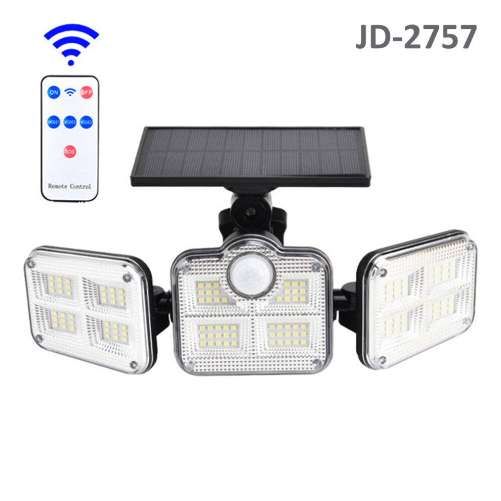 (JD-2757) 122LED Solar Walkway Lights 3 Modes Motion Sensor Outdoor Garden Street Lamp Adjustable