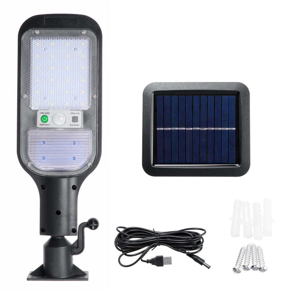 (With Remote Controller, JX-518) Split LED Solar Power Street Light PIR Motion Sensor Security Wall Lamp Waterproof Outdoor Garden with Remote Control