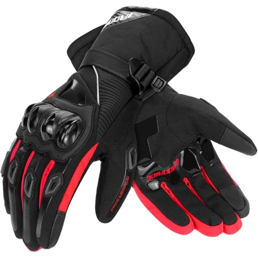 Motorcycle Gloves, Insulated Winter Gloves, Waterproof Touch Screen Motorcycle Gloves