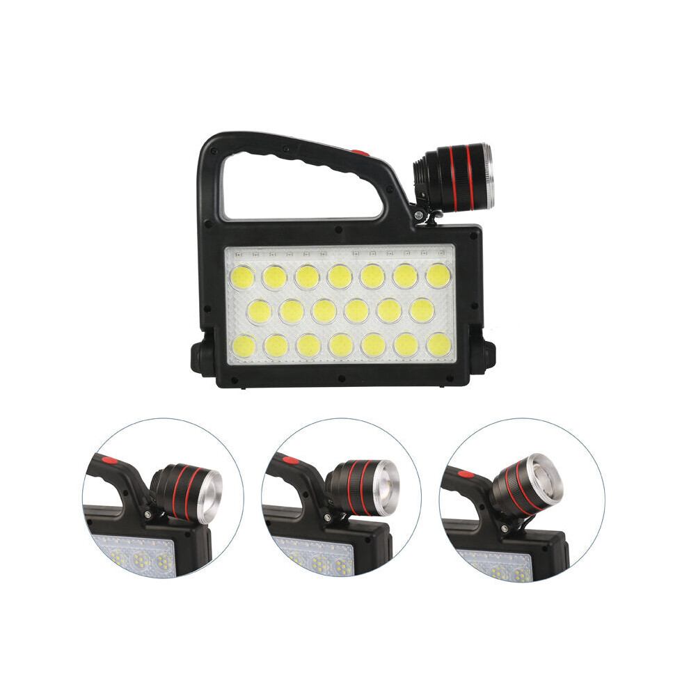 (LED sidelight) Solar Work Light 6 Modes Lighting USB Solar Recharging Multifunction Warning Spotlight Waterproof LED Hand Lamp