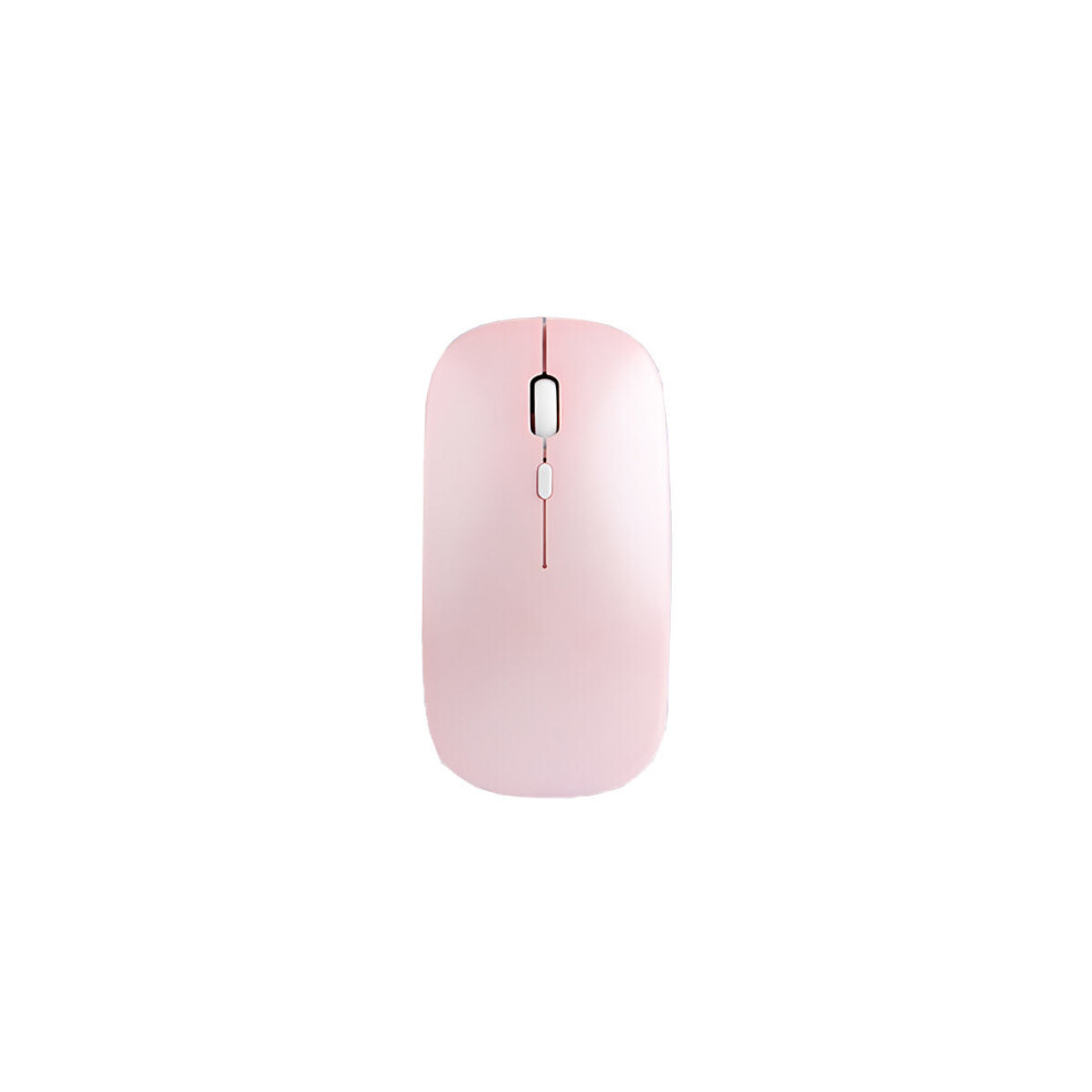 (Pink) Triple Mode Rechargeable Mouse 2.4Ghz Bluetooth Wired 1600Dpi Silent Macarone Mute Mice For Laptop Pc Pink 6112212785379