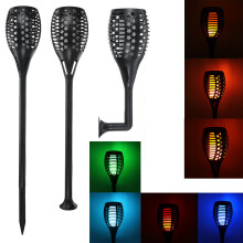 (33 LED) 33/51/66/96 LED Solar Torch Dance Flickering Flame Light Outdoor Yard Waterproof