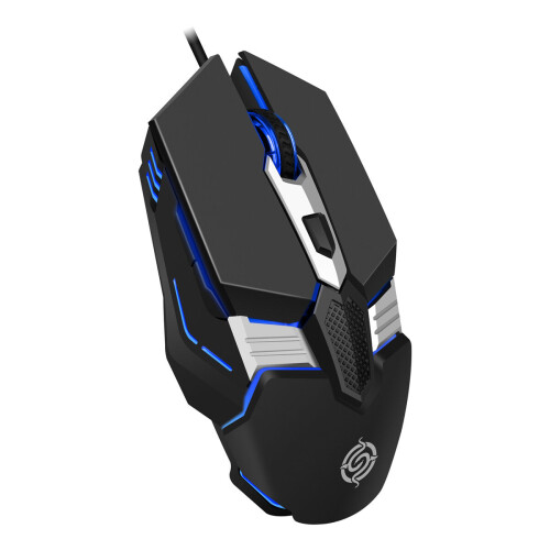 (Blue) Wired Mechanical Mouse USB Wired RGB 3200DPI Adjusable 6 buttons Gaming Mouse Mice for Notebook Computer Laptop 1