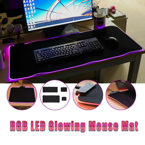 (260*200*3mm) Gaming Mouse Pad RGB LED Glowing Mouse Mat for PC Laptop Desktop Computer 2