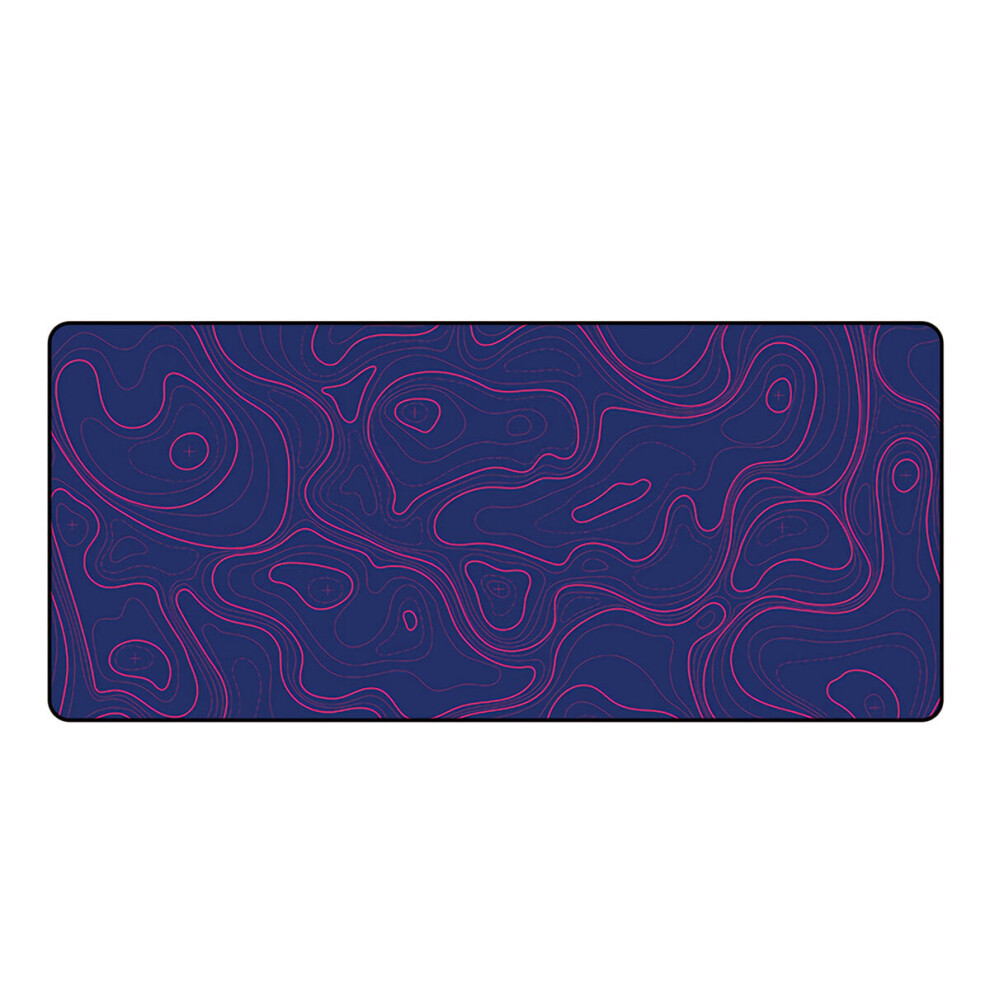 (Purple) Extra Large Mouse Pad Simple Line Anti-slip Rubber Gaming Keyboard Pad 900*400*4mm Desktop Table Protective Mat for Home Office