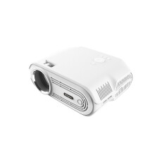 (White, EU Plug) 1280x720P LED Projector 140 ANSI Lumens 3000:1 Contrast Ratio Vertiacl Manual 15 Keystone Correction Home Theater Ourdoor Movie