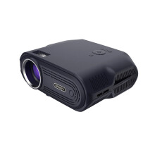 (Grey, US Plug) 1280x720P LED Projector 140 ANSI Lumens 3000:1 Contrast Ratio Vertiacl Manual 15 Keystone Correction Home Theater Ourdoor Movie