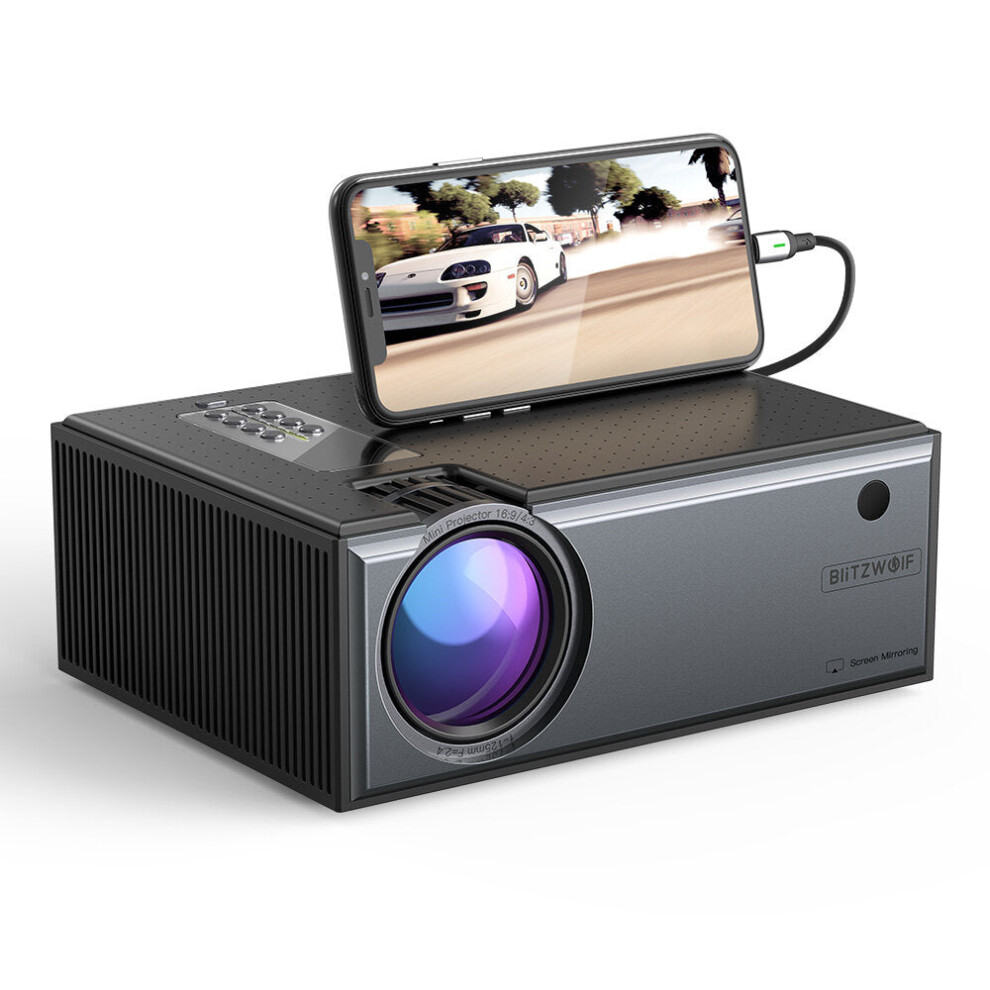 (AU Plug) LCD Projector 2800 Lumens Phone Same Screen Version Support 1080P Input Dolby Audio Wireless Portable Smart Home Theater Projector Beamer