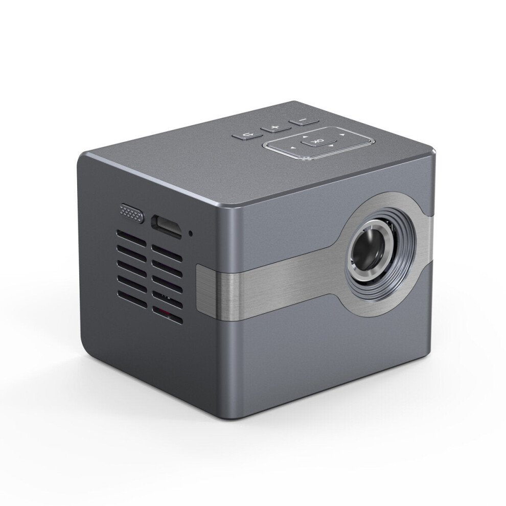 Mini DLP LED Projector 50ANSI Lumens 1080P Supported 120-Inch Size Multimedia Compatibility Mini Home Theater Outdoor Movie